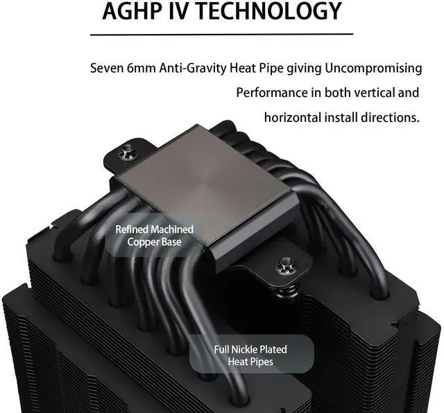Alt view image 2 of 6 - Phantom Spirit 120 EVO CPU Cooler,7×6mm Heat Pipes CPU Air Cooler,Dual PWM Fan Computer Cooling,2150RPM Speed,for AMD AM4 AM5/Intel 1700/1150/1151/1200/17XX/2011/1851