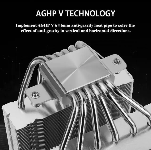 Alt view image 2 of 6 - Royal Knight 120 SE CPU Cooler, Only 155mm High, Dual Towers Dual PWM Fans TL-C12B V2 and TL-C12015B, 6 Heat Pipes,PC Cooling for AM4/AM5/Intel LGA 1700/1851/1150/1151/1200