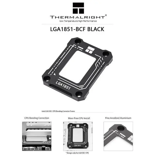 Alt view image 2 of 6 - Lga1851 BCF Black CPU Curved Pressure Plate,Specially Designed to Support Ultra 200s Series CPUs,Multiple Installations Will not Wear Down The CPU Cover,Comes with L-Shaped Screwdriver