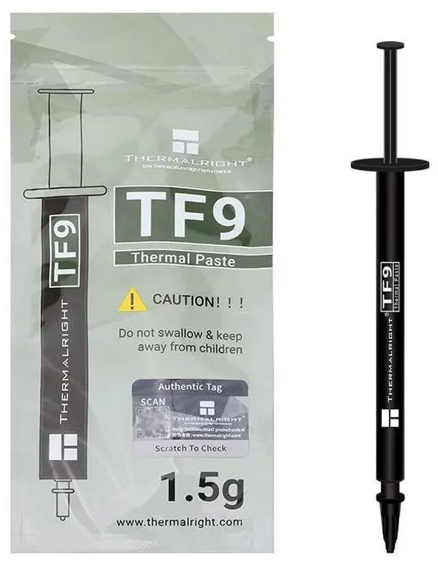 Main image of TF9 1.5g Thermal Grease,The High Performance Thermal Paste for Cooling All Processors, Heat Sink Paste High Durability 1.5W/m. Graphics Cards and Heat Sinks in Computers and Consoles