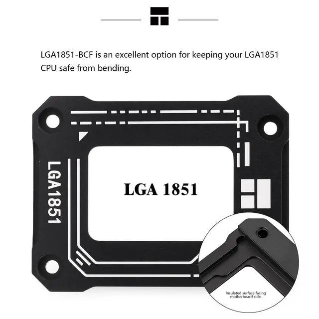 Alt view image 3 of 6 - Lga1851 BCF Black CPU Curved Pressure Plate,Specially Designed to Support Ultra 200s Series CPUs,Multiple Installations Will not Wear Down The CPU Cover,Comes with L-Shaped Screwdriver