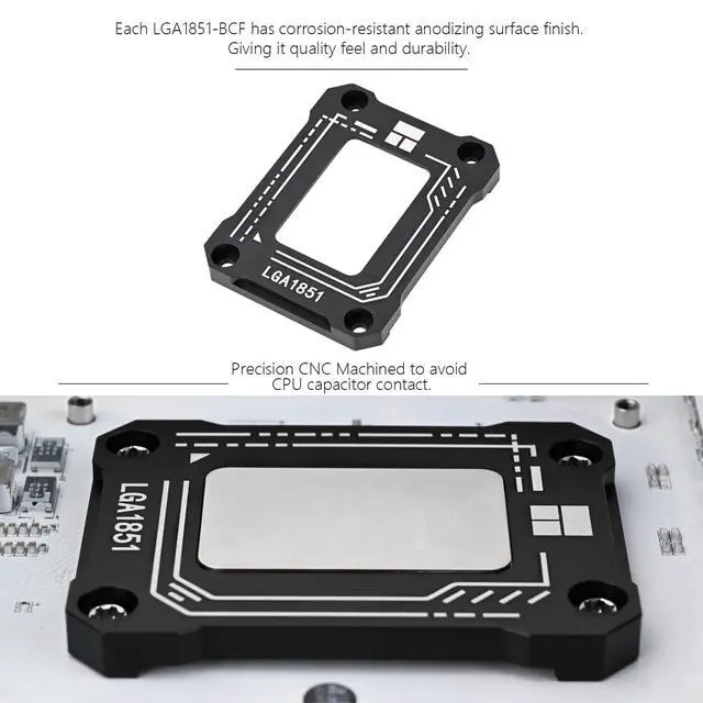 Alt view image 4 of 6 - Lga1851 BCF Black CPU Curved Pressure Plate,Specially Designed to Support Ultra 200s Series CPUs,Multiple Installations Will not Wear Down The CPU Cover,Comes with L-Shaped Screwdriver
