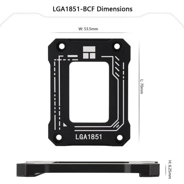 Alt view image 5 of 6 - Lga1851 BCF Black CPU Curved Pressure Plate,Specially Designed to Support Ultra 200s Series CPUs,Multiple Installations Will not Wear Down The CPU Cover,Comes with L-Shaped Screwdriver
