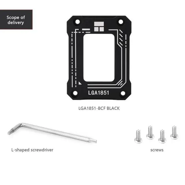 Alt view image 6 of 6 - Lga1851 BCF Black CPU Curved Pressure Plate,Specially Designed to Support Ultra 200s Series CPUs,Multiple Installations Will not Wear Down The CPU Cover,Comes with L-Shaped Screwdriver