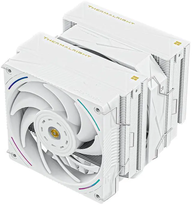 Main image of Royal Pretor 130 Ultra White CPU Cooler,7 Heat Pipes Heatsink CPU Cooling, White Brushed Top Cover, for Intel LGA115X/2011/1700/1851,AM4/AM5 Platforms,Double Towers and Fans Cooler