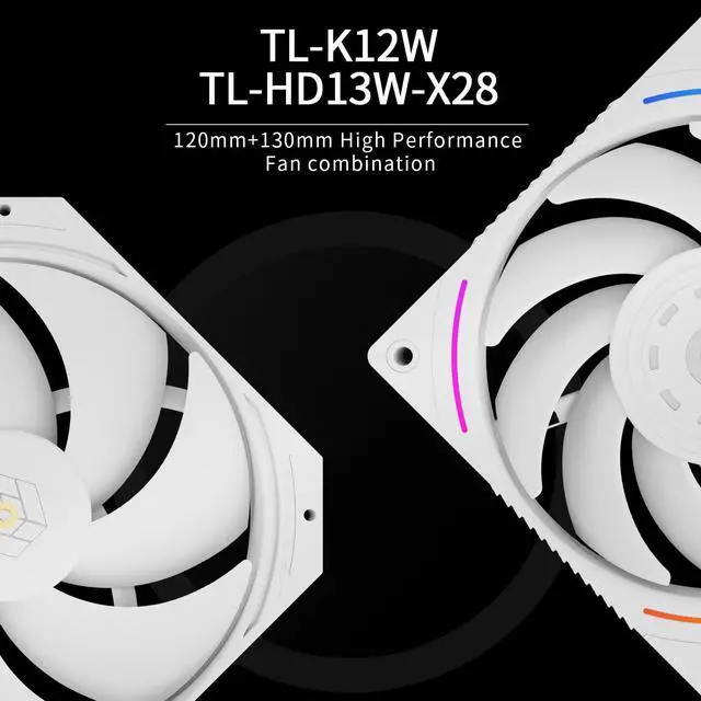 Alt view image 5 of 7 - Royal Pretor 130 Ultra White CPU Cooler,7 Heat Pipes Heatsink CPU Cooling, White Brushed Top Cover, for Intel LGA115X/2011/1700/1851,AM4/AM5 Platforms,Double Towers and Fans Cooler
