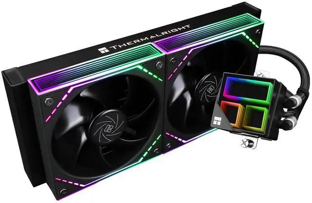 Main image of Frozen Infinity 240 Black Liquid CPU Cooler,Double PWM Fans with 2000RPM,Desktop CPU Aio Cooler,for AM4/AM5&Intel LGA1150/1151/1200/1700/1851,Infinity Mirror PC CPU Water Cooler