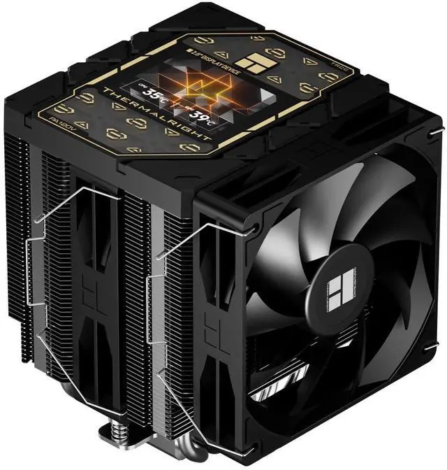 Main image of Peerless Assassin 120 Vision Black CPU Air Cooler,Twin Tower Cooler 1850RPM,320x240 Resolving Power IPS Screen with 2.8in,Computer Cooler for Intel lga1851/1700/115x,AM4/AM5