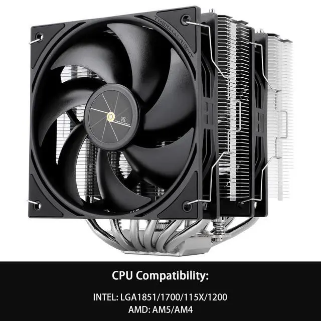 Alt view image 4 of 7 - Peerless Assassin 120 SE V3 CPU Cooler, 6-heatpipe AGHP Technology, Dual 120mm PWM Fans, 2000 RPM Speed, PA120SE 3rd Generation Compatible with AM5/Intel LGA 1700/1851/115X/1200 sockets