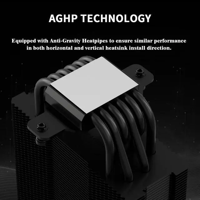 Alt view image 2 of 6 - Burst Assassin 120 Vision Black CPU Air Cooler, Desktop CPU Cooler with 1500RPM Speed,320x240 Resolving Power IPS LCD Screen with 2.4in,PC Cooling for Intel lga1851/1700/115X,AM4/AM5
