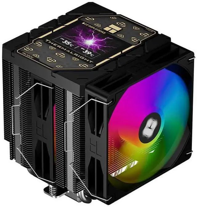 Main image of Peerless Assassin 120 Vision ARGB Black CPU Air Cooler, Twin Tower Cooler-1850RPM,320x240 Resolution IPS Screen with 2.8,CPU Cooler for LGA1851/1700/115x,AM4/AM5