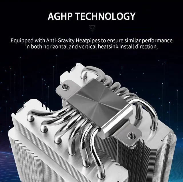Alt view image 2 of 6 - Peerless Assassin 120 Black V3 CPU Cooler, 6 Heat Pipes AGHP Technology, Dual 120mm PWM Fans, 2000RPM Speed, for AMD:AM4 AM5/Intel LGA 1851/1700/1150/1151/1200,PC Cooler