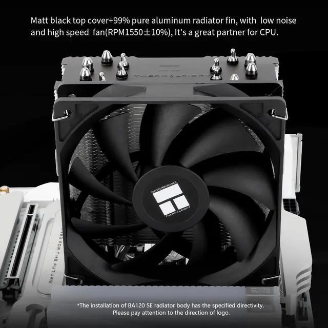 Alt view image 5 of 7 - Burst Assassin 120 SE CPU Cooler, 6 Heat Pipes Heatsink Cooler, 12cm PWM Fan CPU Air Cooler, AGHP Technology, for Intel LGA1851/1700/115X/1200&AM4/AM5, 148mm High Computer CPU Cooling