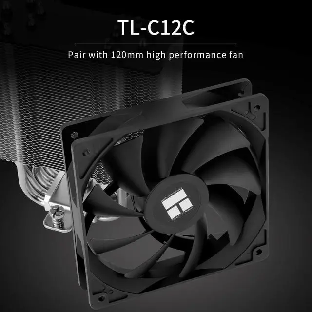 Alt view image 6 of 7 - Burst Assassin 120 SE CPU Cooler, 6 Heat Pipes Heatsink Cooler, 12cm PWM Fan CPU Air Cooler, AGHP Technology, for Intel LGA1851/1700/115X/1200&AM4/AM5, 148mm High Computer CPU Cooling