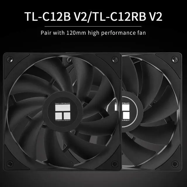 Alt view image 6 of 7 - Burst Assassin 120 EVO Dark CPU Cooler, 6 Heat Pipes Cooler, Double PWM Quiet Fans CPU Air Cooler with 1500RPM Speed, for AMD:AM4/ AM5/Intel 1700/1150/1151/1200/1851, LGA1700