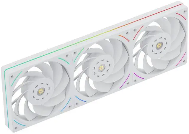 Main image of TL-UB36RW CPU Reverse Fan 120mm Case Cooler,PWM Connector Silent Computer Cooling,Low Noise 27dba,360x120x25mm,3 Pack PC Fans,White