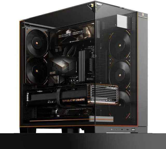 Main image of A70 Vision ATX Gaming case |Three Sides Without Stands,Panoramic Glass Panel |8 Fan Slots |Tower-Style Computer case |Equipped with Type-C Interface |Comes with a 9.16-inch LCD Display |