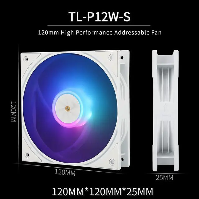 Alt view image 6 of 6 - Assassin X 120R Digital ARGB White CPU Air Cooler, 2000RPM Speed,4 Heatpipes, 12cm Quiet PWM Fan CPU Cooler, Digital Screen Top Cover,for AM4/AM5,Intel LGA1700/1851/1150/1151/1200