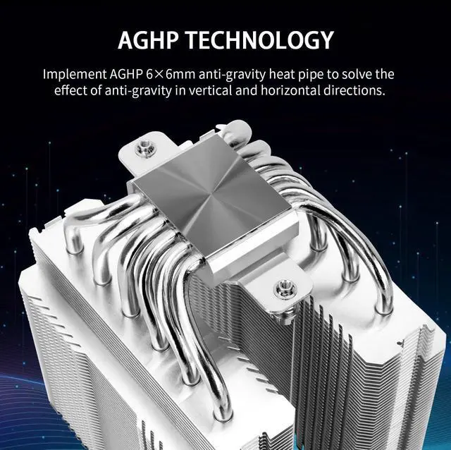 Alt view image 2 of 6 - Peerless Assassin 120 SE Extrem CPU Air Cooler with 6 Heat Pipes, Dual PWM Fans, AGHP heatpipe Technology, 154mm High Cooling, for AM5/AM4, Intel LGA1851/1700/1150/1151/1155/1156/1200