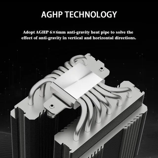 Alt view image 2 of 7 - Peerless Assassin 120 Digital ARGB White CPU Air Cooler, Digital Screen Top Cover,6 Heatpipes Computer CPU Cooler, for AM4/AM5,Intel LGA1700/1851/1150/1151/1200, PC Cooler-White ARGB