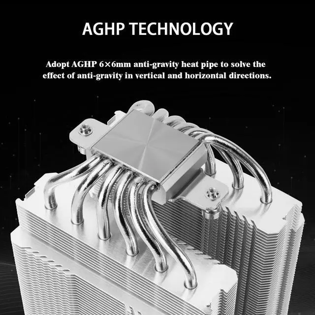 Alt view image 2 of 7 - Peerless Assassin 120 Digital ARGB Black CPU Air Cooler, Digital Screen Top Cover,6 Heatpipes Computer CPU Cooler, for AM4/AM5,Intel LGA1700/1851/1150/1151/1200, PC Cooler-Black ARGB