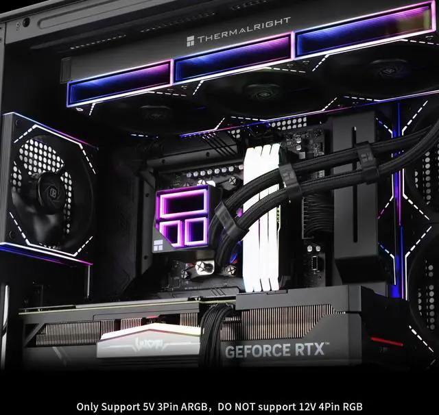 Alt view image 6 of 6 - Frozen Infinity 360 Black Liquid CPU Cooler,Triple PWM Fans with 2000RPM,Desktop CPU Aio Cooler,for AM4/AM5&Intel LGA1150/1151/1200/1700/1851,Infinity Mirror PC CPU Water Cooler