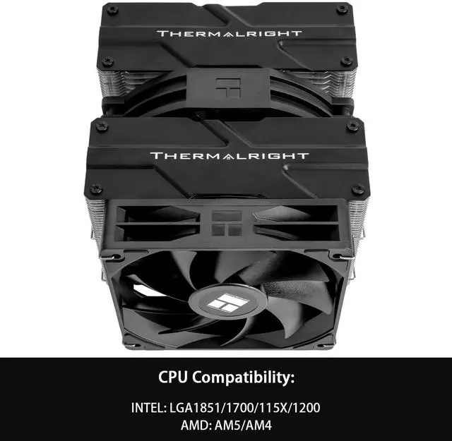 Alt view image 3 of 6 - Peerless Assassin 140 SE CPU Air Cooler with 6 Heat Pipes, 28mm Thick Performance GradeFan, 158mm High CPU Cooling, for AM5/AM4, Intel LGA1851/1700/1150/1151/1155/1156/1200
