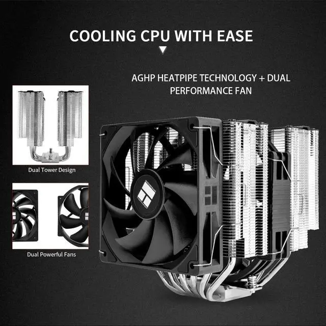 Alt view image 4 of 6 - Peerless Assassin 140 SE CPU Air Cooler with 6 Heat Pipes, 28mm Thick Performance GradeFan, 158mm High CPU Cooling, for AM5/AM4, Intel LGA1851/1700/1150/1151/1155/1156/1200