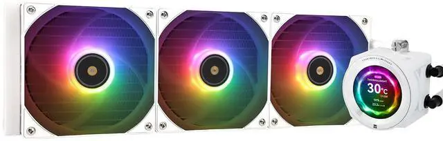 Main image of CORE Vision 360 White ARGB CPU AIO Cooler,IPS LCD Screen with 480 * 480 Resolution,for AM5&Intel 1700/1851,High-Performance 360 Specs Water-Cooled Radiator with 2.1in Removable Display