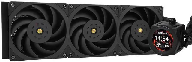 Main image of CORE Vision 360 Black CPU AIO Cooler,IPS LCD Screen with 480 * 480 Resolution,for AM5&Intel 1700/1851,High-Performance 360 Specs Water-Cooled Radiator with 2.1in Removable Display