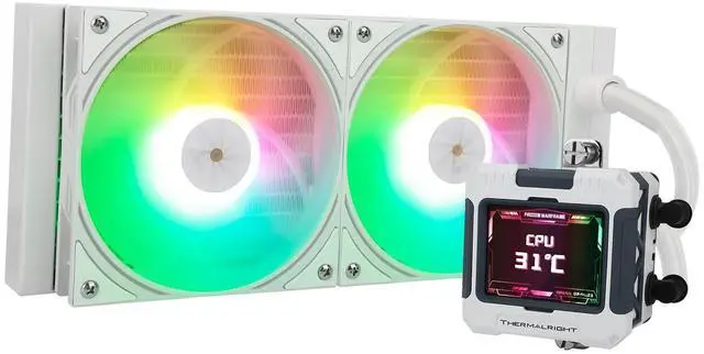 Main image of FW240 Black CPU AIO Cooler,PC 240 Specification Water Cooler System,IPS LCD Screen with 320*240 Resolution,for AM5&Intel LGA1700/1851,High Performance Pump,Comes with 2.4-inch LCD Display