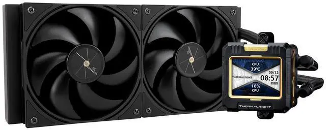 Main image of FW240 Black CPU AIO Cooler,PC 240 Specification Water Cooler System,IPS LCD Screen with 320*240 Resolution,for AM5&Intel LGA1700/1851,High Performance Pump,Comes with 2.4-inch LCD Display