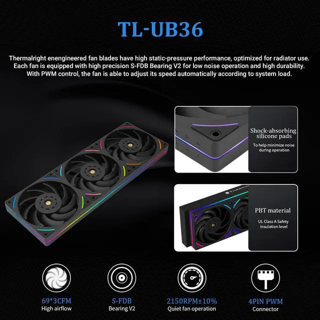 Alt view image 5 of 6 - Mjolnir Vision 360 UB PRO ARGB Black CPU Aio Cooler,PC 360 Specification Water Cooler System with Inline Fan,3.5 LCD Screen with 640x480 Resolution,for AM4/AM5;Intel 1700/1851/115X/2011