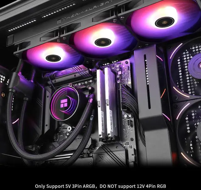 Alt view image 6 of 6 - Frozen Notte 360 Black ARGB V2 Water Cooling CPU Cooler, 360 Black CPU Cooler Specifications, 3×120mm PWM Fans, S-FDB Bearings, Suitable for AMD/AM4, Intel LGA 1700/1150/1151/1200/2011