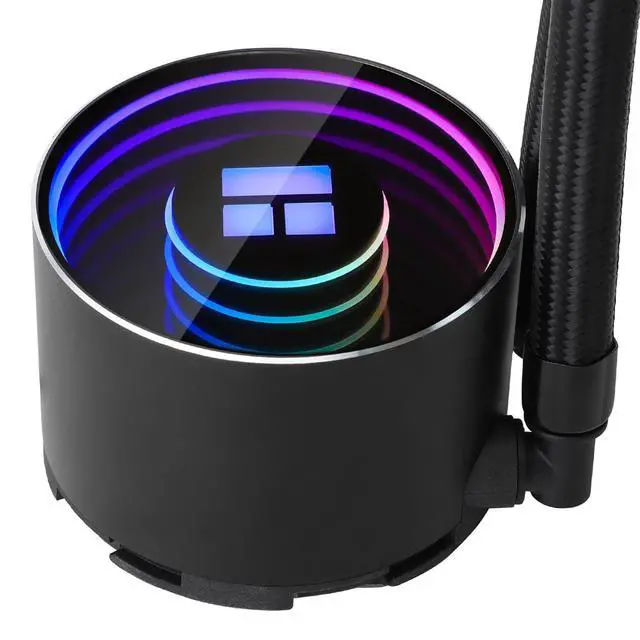 Alt view image 2 of 7 - Frozen Notte 120 ARGB Black Liquid CPU Cooler, 120mm PWM Fan with ARGB-Up to 2000RPM Speed, for AMD/AM4/AM5, Intel LGA1150/1151/1200/1700/1851,Black