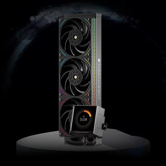 Alt view image 7 of 7 - Peerless Vision 360 UB ARGB Black CPU Aio Cooler,PC 360 Specification Water Cooler System with Inline PC Fans,3.95IPS LCD Screen with 480x480 Resolution,for AM4/AM5;Intel 1700/1851