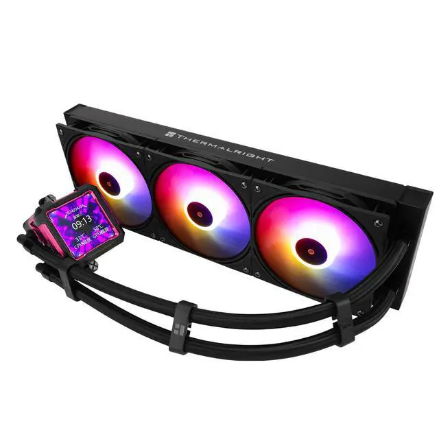 Main image of FW PRO 360 ARGB RB CPU AIO Cooler,Computer Water Cooler System,IPS LCD Screen with 320x320 Resolution,for AM5,Intel LGA1700/1851,CPU Cooler with 2.73-in LCD Display,Magnetic Cold Head-Red