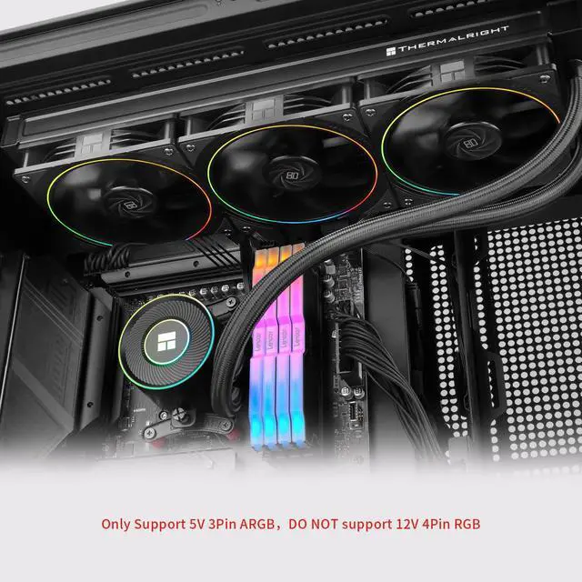 Alt view image 6 of 6 - Aqua Elite 360 V5 ARGB Black-CPU Liquid Cooler,Pump Speed-2800RPM,for AM4/AM5,Intel LGA1150/1151/1200 /1851/1700,High-Performance Radiator
