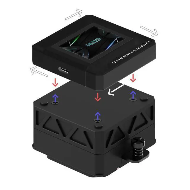 Alt view image 7 of 7 - FW 240 SE ARGB Black-AIO CPU Liquid Cooler,IPS LCD Screen with 320 * 240 Resolution,for AM4/AM5,Intel LGA1700/1851,2-inch Magnet-Absorbent LCD Screen for Images-Black,PC CPU Water Cooler