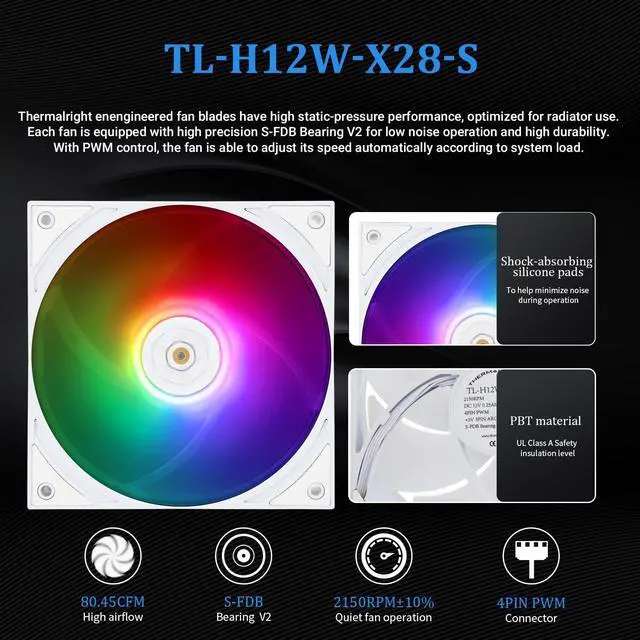 Alt view image 7 of 7 - Grand Vision 240 ARGB White CPU AIO Cooler,PC 240 Specification Water Cooler System,IPS LCD Screen with 480x480 Resolution and 3.4inch,for AM4/AM5&LGA1700/1851,High Performance Pump