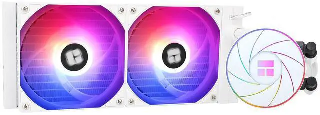 Main image of Aqua Elite 240 White ARGB Liquid CPU Cooler, 240 Cooling Row Size, Double PWM Fans,1550RPM Speed,for AMD/AM4/AM5,Intel LGA1150/1151/1155/1156/1200/1700/1851(White)