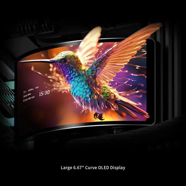 Alt view image 4 of 7 - Rainbow Vision 360 Turbo ARGB Black 360mm Aio Cooler, 60HZ Curved Screen with 2400x1080 Resolution,for AM4/AM5,Intel LGA1851/1700,6.67in 3D with Magnetic Suction Screen,3000RPM Fan Speed