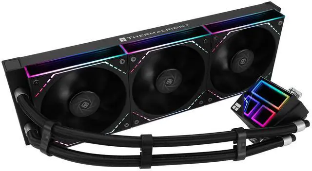 Main image of Frozen Infinity 360 Black CPU Water Cooler,360 Aio CPU Cooler, Triple TL-M12 PWM Fans,Infinity Mirror CPU Cooler,for AMD/AM4/AM5,Intel LGA1851/1700/1150/1151/