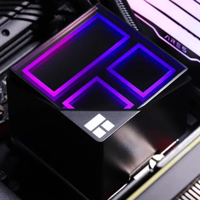 Alt view image 2 of 6 - Frozen Infinity 360 Black CPU Water Cooler,360 Aio CPU Cooler, Triple TL-M12 PWM Fans,Infinity Mirror CPU Cooler,for AMD/AM4/AM5,Intel LGA1851/1700/1150/1151/