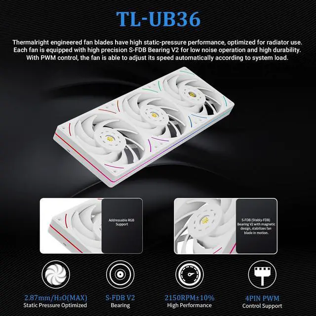 Alt view image 5 of 6 - Wonder Vision 360 UB ARGB CPU AIO Cooler,360mm Radiator, 2K 60HZ Curved Screen with 2400x1080 Resolution,for AM4/AM5,Intel LGA1851/1700,6.67in 3D Screen High Performance Pump