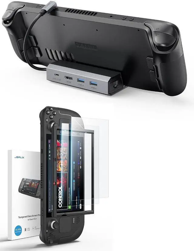 Main image of 2-Pack Screen Protectors+Docking Station Compatible with Steam Deck