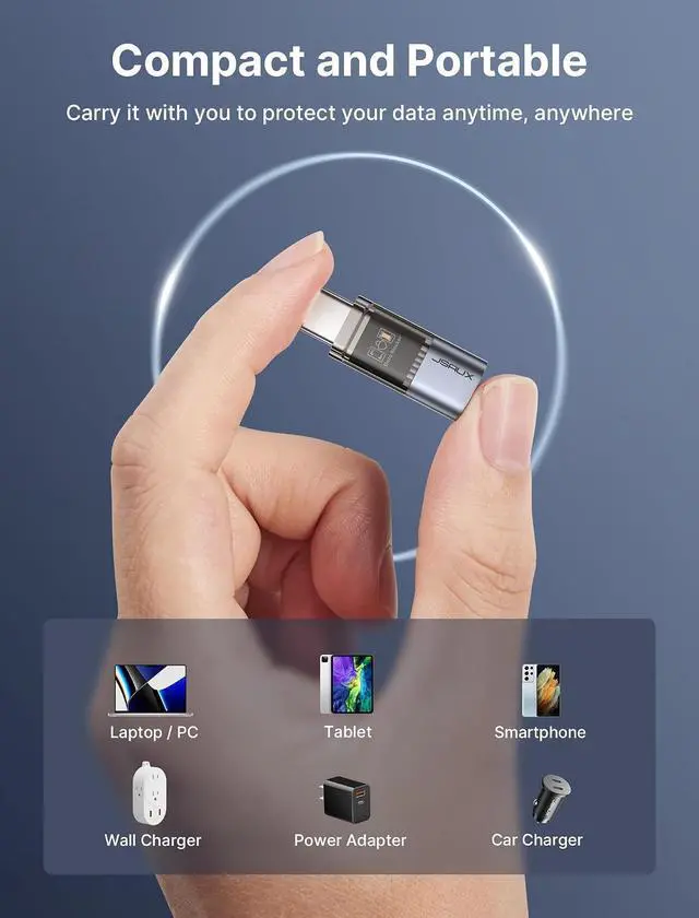 Alt view image 7 of 7 - USB Data Blocker & USB C Data Blocker 6 Pack, Transparent Charge Only Adapter, Juice Jacking Protection for Safe Public and Travel Charging, Block Data Transfer