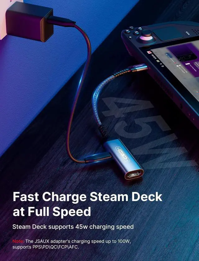 Alt view image 3 of 7 - 2-in-1 USB C to HDMI Adapter, 4K@60Hz Type-C to HDMI 2.0 Adapter with PD 100W Fast Charging, Compatible with iPhone 15 Pro Max, Galaxy S23, Note 20, Steam Deck, ROG Ally