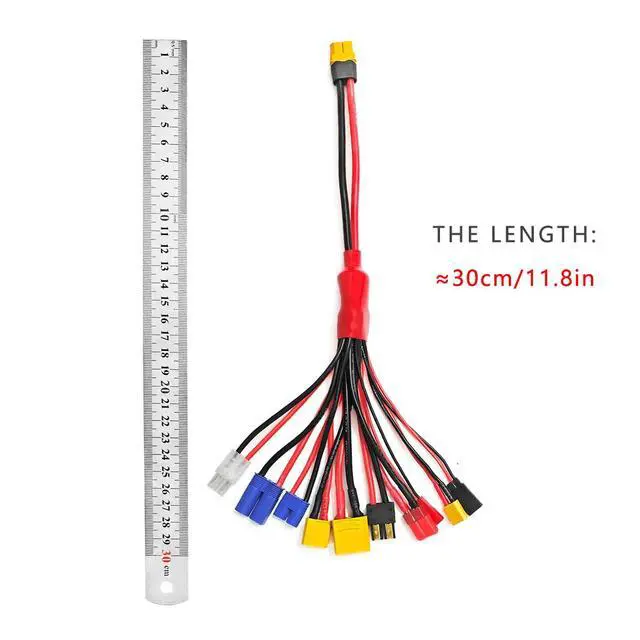 Alt view image 4 of 4 - RC Lipo Battery Charger Adapter Connector 10 in 1 Multi Splitter Wire XT60H Plug Lead Convert Cable for TRX, T-Plug, Tamiya,Futaba, JST, XT90,XT60,XT30,EC3,EC5
