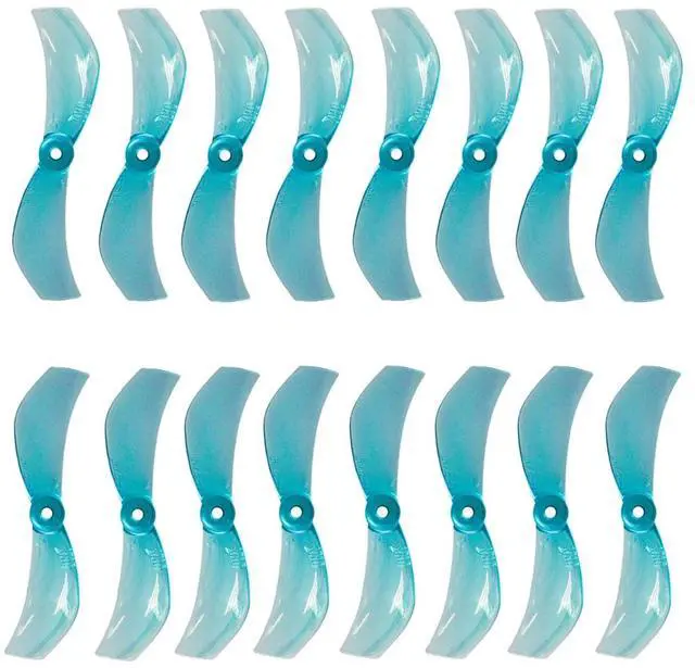 Main image of 16Pcs 40mm 2-Blade Props 1610 Propeller 1.5mm Hole for FPV Racing Freestyle Tinywhoop Drones Like Mobula 7(Blue 8CW 8CCW)